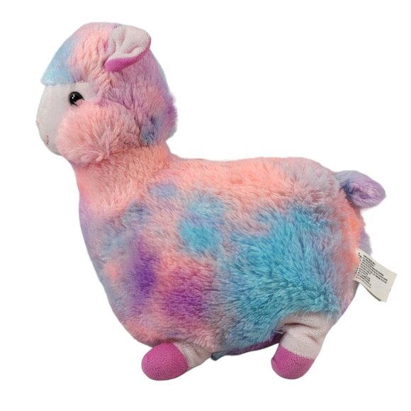 Kellytoy Rainbow Llama Plush Pink Blue 10" Standing Alpaca Justice Tie Dye 2018 - Picture 2 of 10